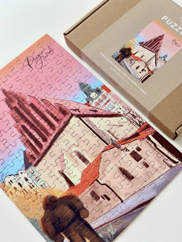 Autorské puzzle Golem a Staronova synagoga Prague Secrets